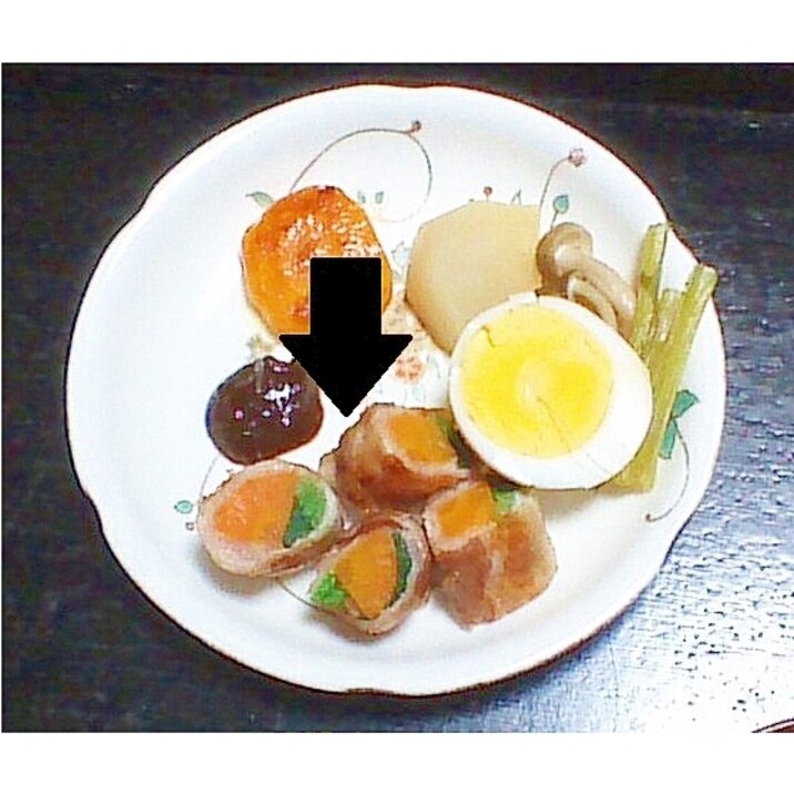 にんじんとほうれん草の豚肉巻き
